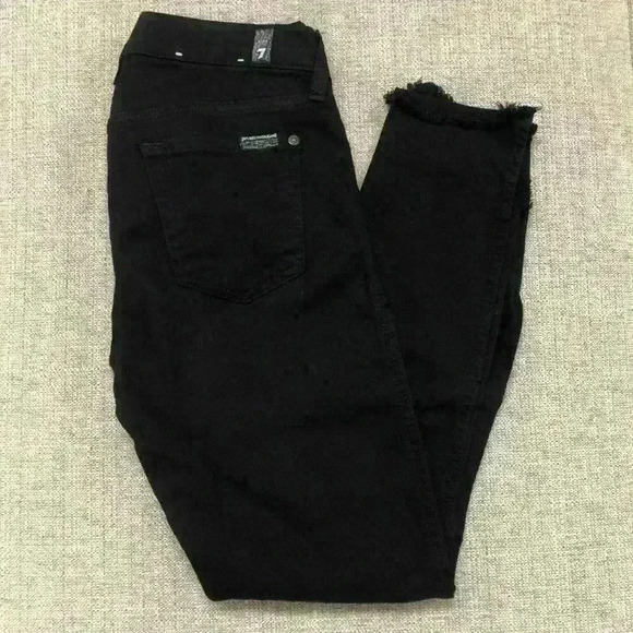7 For All Mankind Ankle Skinny with Wave Hem - Picture 1 of 7